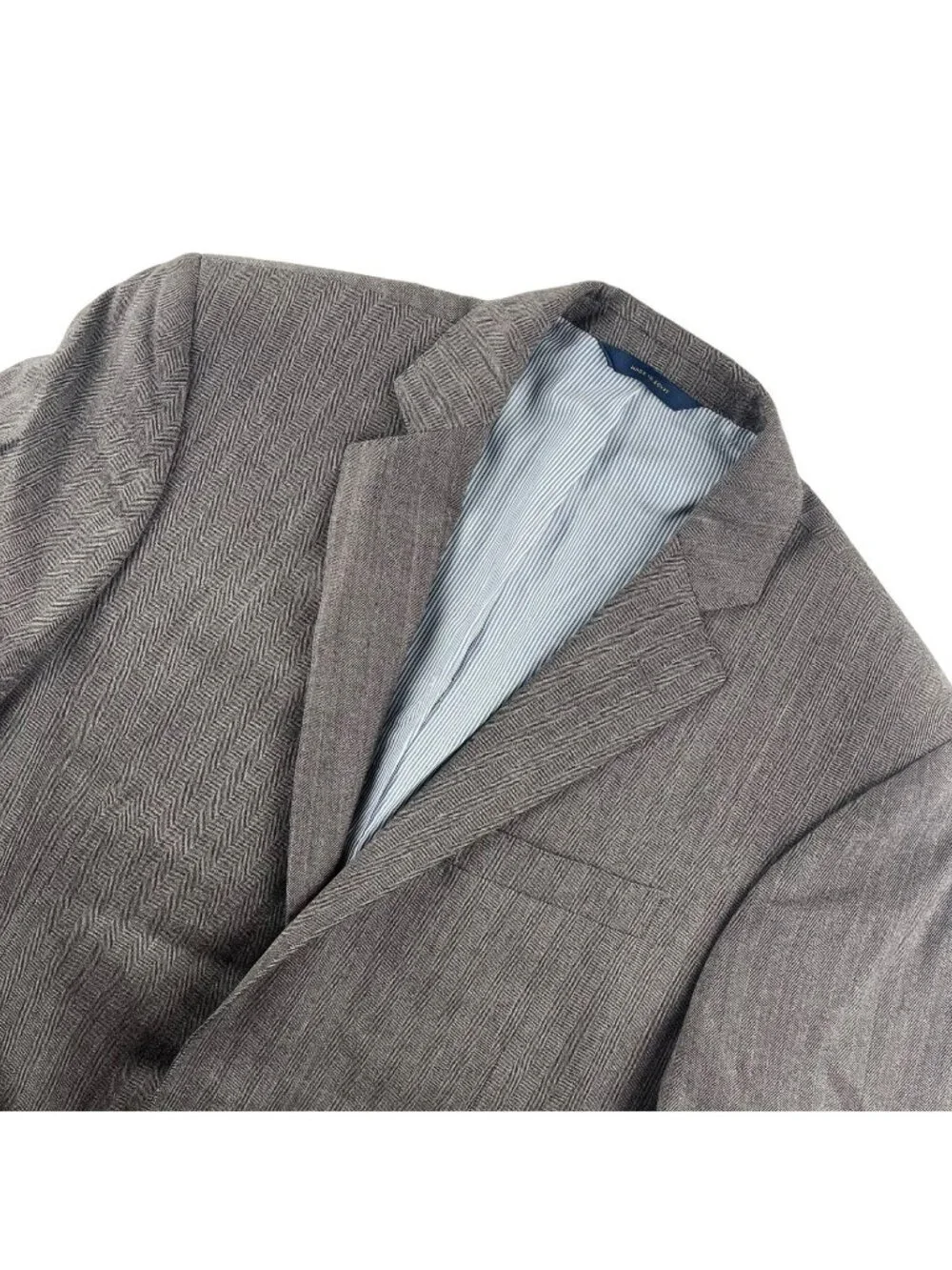 Brooks Brothers Men's Gray Herringbone Explorer Regent Blazer Jacket • 40 Reg